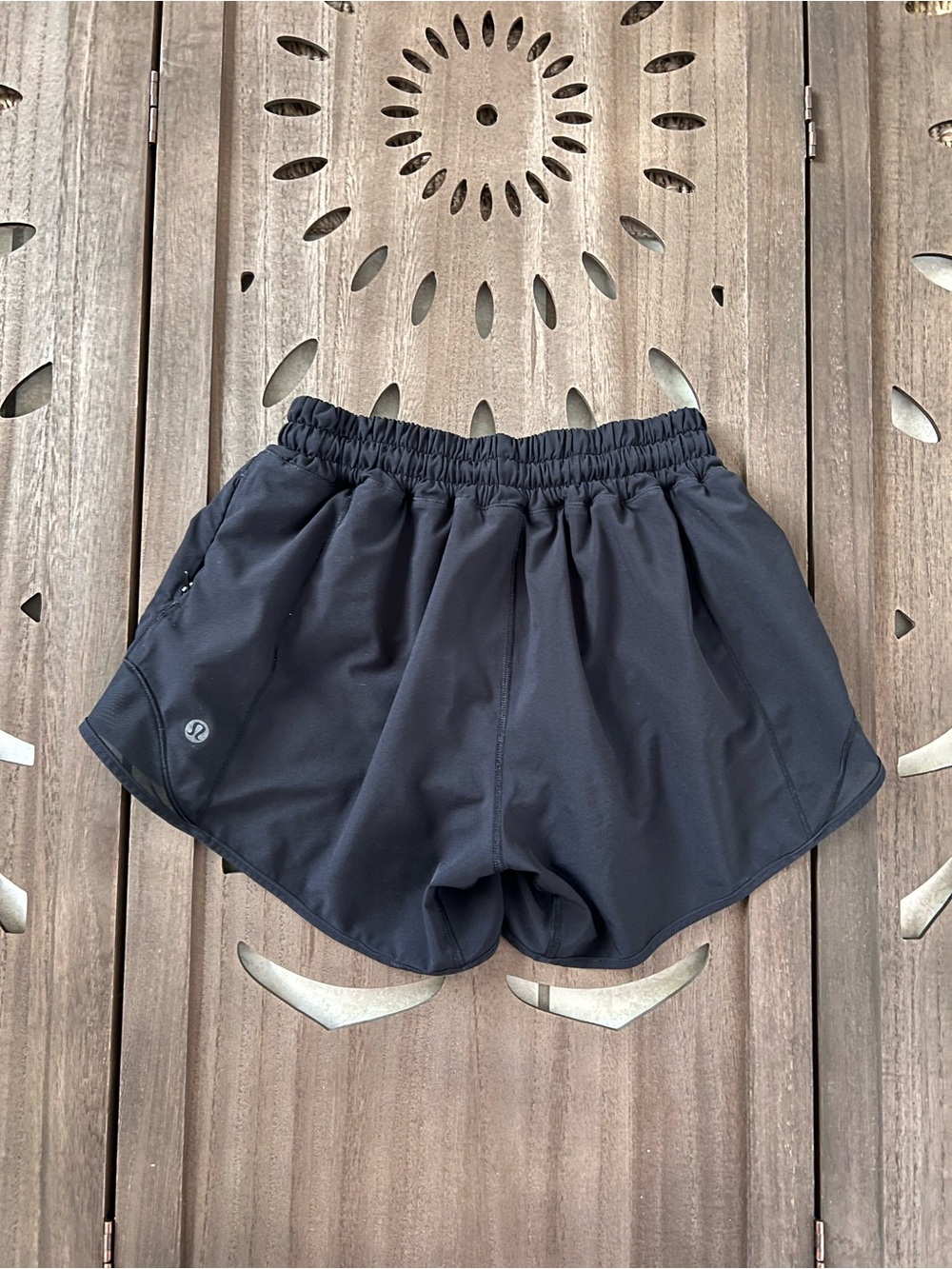 lululemon athletica Black Athletic Running Shorts with Elastic Waist